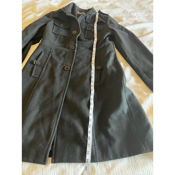 Kenneth Cole Reaction Wool Blend Trench Coat Jacket Preppy Academia Women Small - Picture 5 of 16